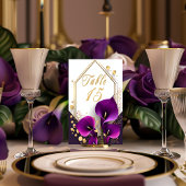 トレンディーパープルカラリリー テーブルナンバー