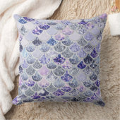 トレンディーパープルグラデーショングリッターマーメイドフィッシュはかりで測 クッション (ブランケット)