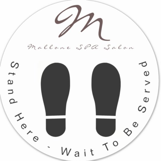 トレンディーパープルグリッタースパ待ちHereフロアステッカー シール (正面)