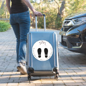 トレンディーパープルグリッタースパ待ちHereフロアステッカー シール (スーツケースインサイチュ)