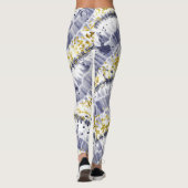 トレンディーパープルグリッター絞り染めレギンス レギンス (裏面)