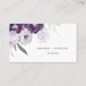 トレンディーパープルシルバー結婚フローラのウェブサイト情報 エンクロージャーカード (裏面)