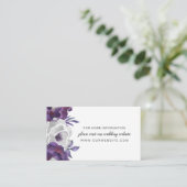 トレンディーパープルシルバー結婚フローラのウェブサイト情報 エンクロージャーカード (スタンド正面)