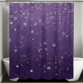 トレンディーパープルシークインシャワーカーテン シャワーカーテン