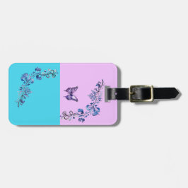 トレンディーパープルバタフライオンパステルズラゲッジタグ ラゲッジタグ