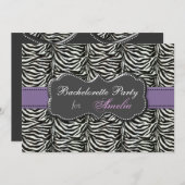 トレンディーパープルバチェロレッテ招待状 招待状 (正面/裏面)