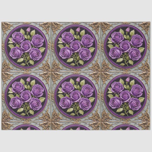トレンディーパープルバラビューティフルコレクション 薄葉紙 (正面)