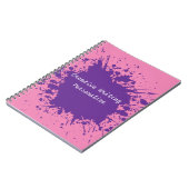 トレンディーパープルピンク書クリエイティブパーソナライズされたズ ノートブック (左側)