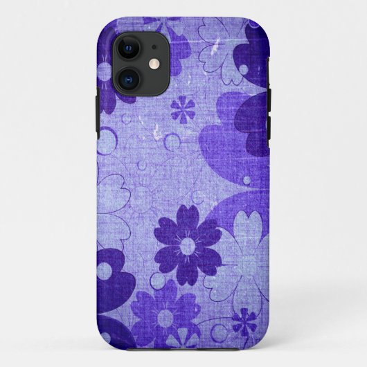 トレンディーパープルフラワーヴィンテージ Case-Mate iPhoneケース (裏面)