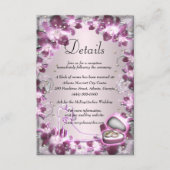 トレンディーパープルフローラシック結婚ズ詳細 エンクロージャーカード (正面)