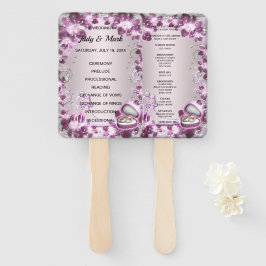 トレンディーパープルフローラシック結婚ズ ハンドファン