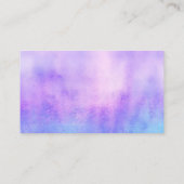 トレンディーパープルブルーウォーターカラーマーブル名刺 名刺 (裏面)