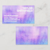 トレンディーパープルブルーウォーターカラーマーブル名刺 名刺 (正面/裏面)