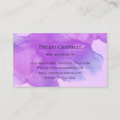 トレンディーパープルメイクアップアーティスト 名刺 (裏面)