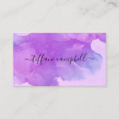 トレンディーパープルメイクアップアーティスト 名刺 (正面)