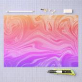 トレンディーパープルレッドイエロー抽象芸術 薄葉紙 (クラフト)