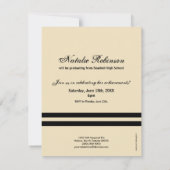 トレンディーパールボウ卒業パーティフォト招待状 招待状 (裏面)