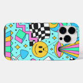 トレンディーヒッピーの抽象画 iPhoneケース (裏面横)