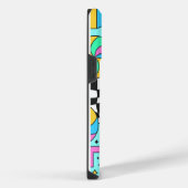 トレンディーヒッピーの抽象画 iPhoneケース (右側面)