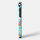 トレンディーヒッピーの抽象画 iPhoneケース (左側面)