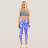 トレンディーヒッピー花テーマカプリレギンス カプリレギンス (正面)