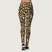 トレンディーヒョウの金ゴールド箔 レギンス (裏面)