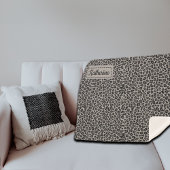 トレンディーヒョウ印刷名前をカスタムする シェルパブランケット