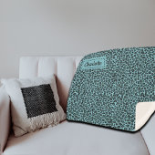 トレンディーヒョウ印刷名前をカスタムする シェルパブランケット