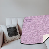 トレンディーヒョウ印刷名前をカスタムする シェルパブランケット