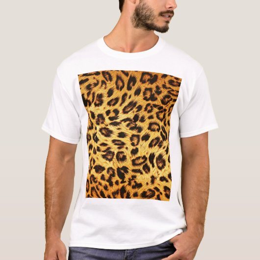 トレンディーヒョウ:スキンデザインパターン。 Tシャツ (正面)