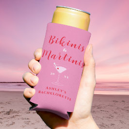 トレンディービキニ&マルティニスピンク&レッドバチェロレッテ スリム缶クーラー