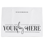 トレンディービジネスカスタムプロモーションのロゴのミニマリスト ラージペーパーバッグ (正面)