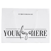 トレンディービジネスカスタムプロモーションのロゴのミニマリスト ラージペーパーバッグ (裏面)