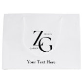 トレンディービジネスカスタムロゴのミニマリスト ラージペーパーバッグ (正面)