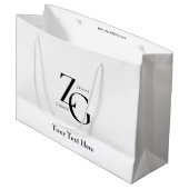 トレンディービジネスカスタムロゴのミニマリスト ラージペーパーバッグ (正面アングル)