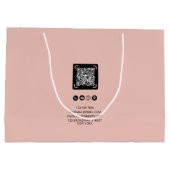 トレンディービジネスカスタムロゴ |ビジネス情報 ラージペーパーバッグ (裏面)