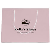 トレンディービジネスカスタムロゴ | QRコードショッピング ラージペーパーバッグ (正面)