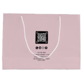 トレンディービジネスカスタムロゴ | QRコードショッピング ラージペーパーバッグ (裏面)