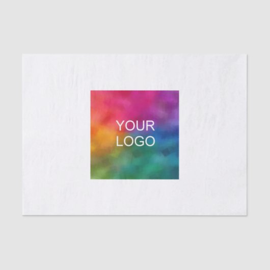 トレンディービジネスロゴはこちらテンプレートプレーン 薄葉紙 (正面)