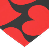 トレンディービッグ赤いハートロマンチックバレンタイン ショートテーブルランナー (コーナー)