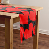 トレンディービッグ赤いハートロマンチックバレンタイン ショートテーブルランナー (インサイチュ)