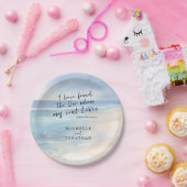 トレンディービーチ水カラー海クリスチャン結婚ズ ペーパープレート (パーティー)