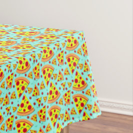 トレンディーピザスライスオンブルーピッツェリアレストラン テーブルクロス