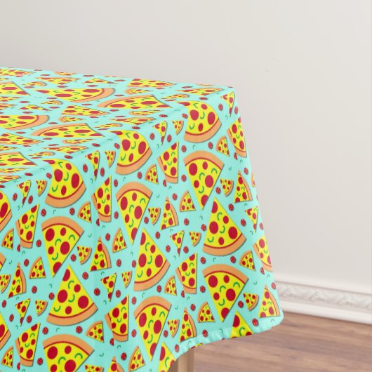 トレンディーピザスライスオンブルーピッツェリアレストラン テーブルクロス (インサイチュ)
