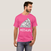 トレンディーピザスライス寿命 Tシャツ (正面フル)