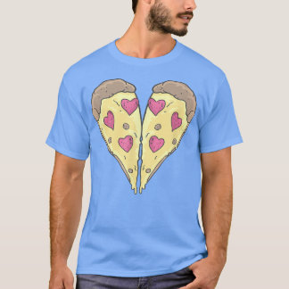 トレンディーピザハートフードユーモアTシャツ Tシャツ