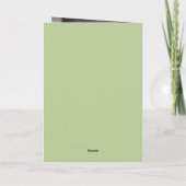 トレンディーピックボールオーナメントグリーンクリスマスフォト シーズンカード (裏面)