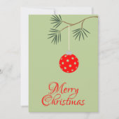 トレンディーピックボールオーナメントグリーンクリスマスフォト シーズンカード (正面)