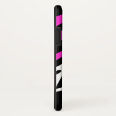 トレンディーピンクとブラックのゼブラストライプーの電話ケース Case-Mate iPhoneケース (裏面/右)