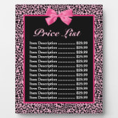 トレンディーピンクとブラックヒョウのホットピンクの価格表 フォトプラーク (正面)